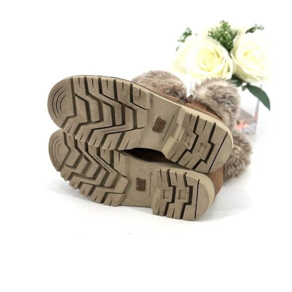 Caterpillar CAT Womens Flurry Ankle Boots Size 6 Booties Tan Leather Waterproof - Picture 7 of 11